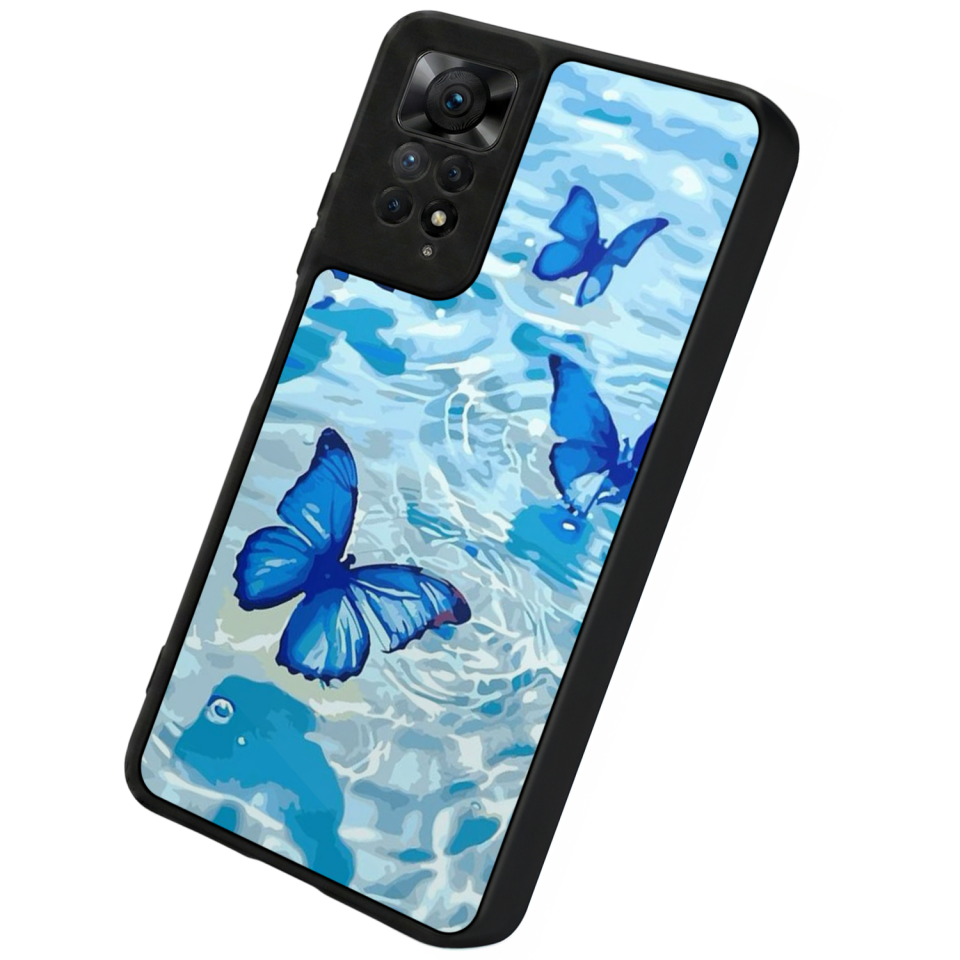 Xiaomi Redmi Note 12 Pro Uyumlu Kelebek Tasarımlı Glossy Premium Kılıf
