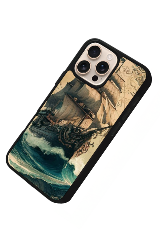 iPhone 16 Pro Uyumlu Korsan Tasarımlı Glossy Premium Kılıf