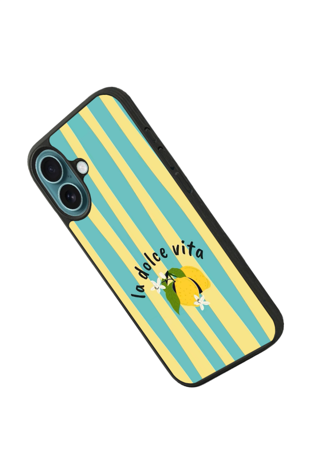 iPhone 16 Uyumlu Limon Tasarımlı Glossy Premium Kılıf