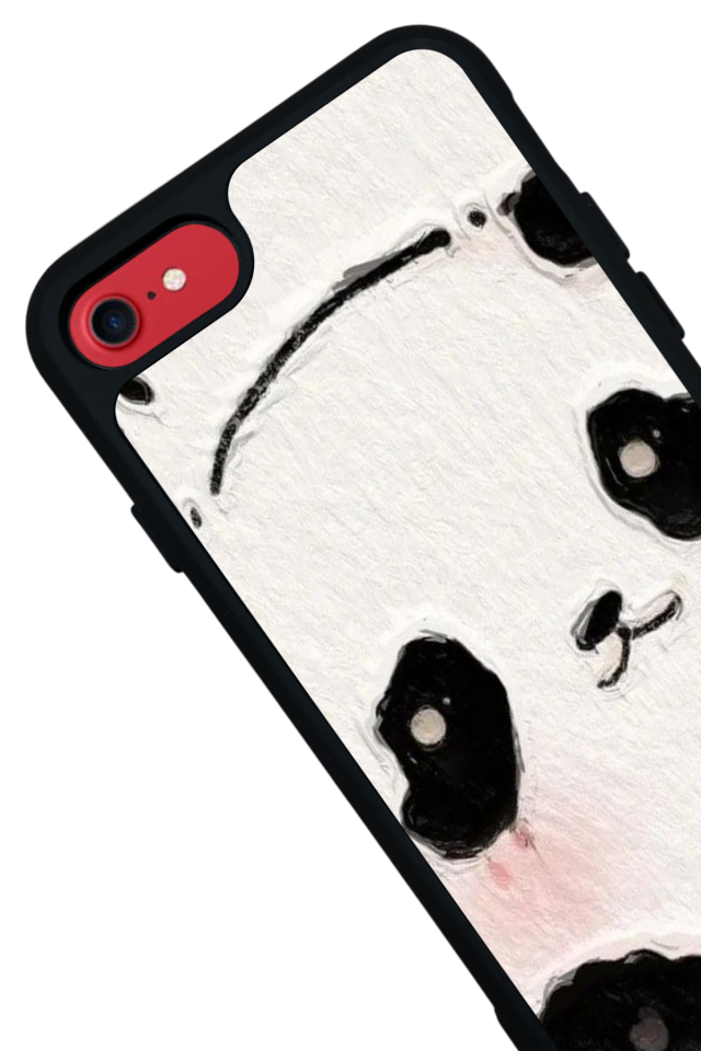 iPhone SE Uyumlu Panda Tasarımlı Glossy Premium Kılıf