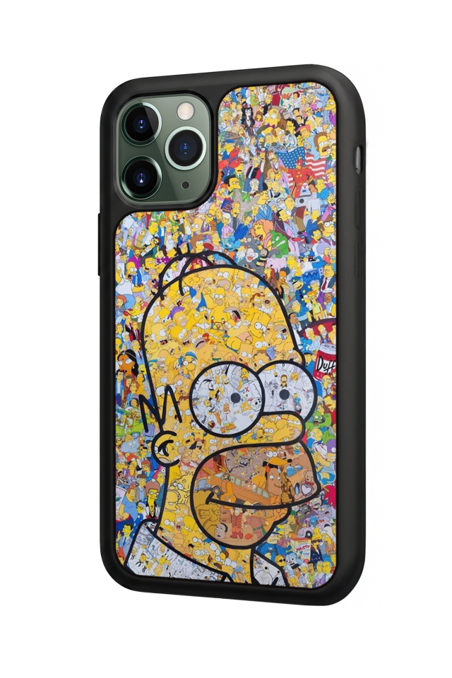iPhone 11 Pro Max Uyumlu The Simpsons Tasarımlı Glossy Premium Kılıf