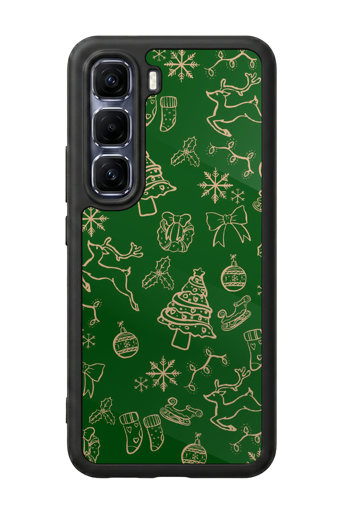 Infinix Hot 60 Pro Plus Uyumlu Yilbasi Christmas Tasarımlı Glossy Premium Kılıf