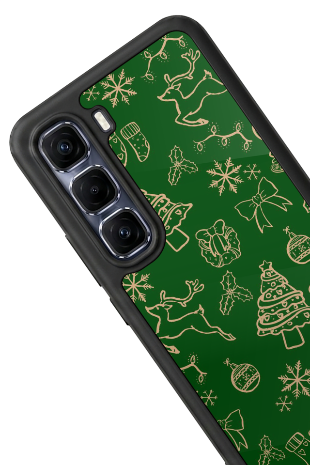 Infinix Hot 60 Pro Plus Uyumlu Yilbasi Christmas Tasarımlı Glossy Premium Kılıf
