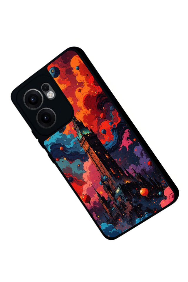 Oppo Reno 13F Uyumlu Abstract Tasarımlı Glossy Premium Kılıf