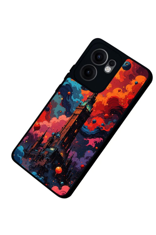 Oppo Reno 13F Uyumlu Abstract Tasarımlı Glossy Premium Kılıf