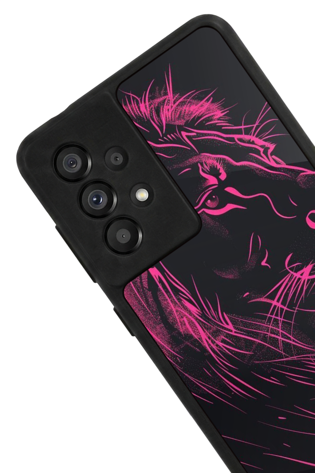 Samsung Galaxy A73 Uyumlu Aslan Tasarımlı Glossy Premium Kılıf
