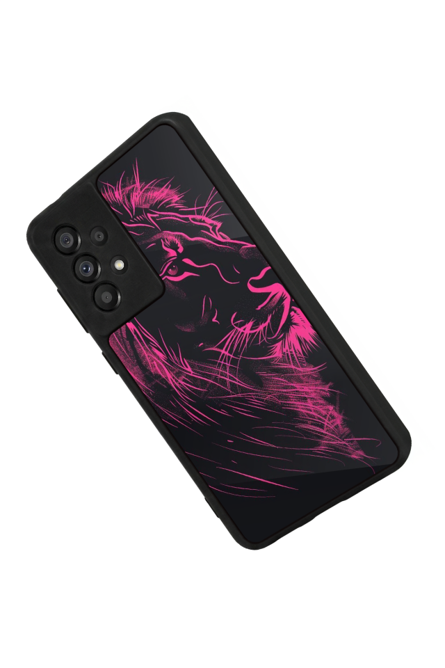 Samsung Galaxy A73 Uyumlu Aslan Tasarımlı Glossy Premium Kılıf