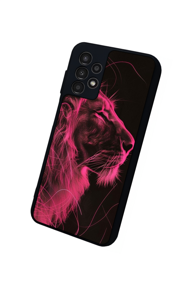 Samsung Galaxy A23 Uyumlu Aslan Tasarımlı Glossy Premium Kılıf