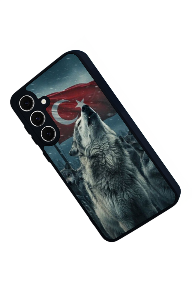 Samsung Galaxy S24 FE Uyumlu Bozkurt Tasarımlı Glossy Premium Kılıf