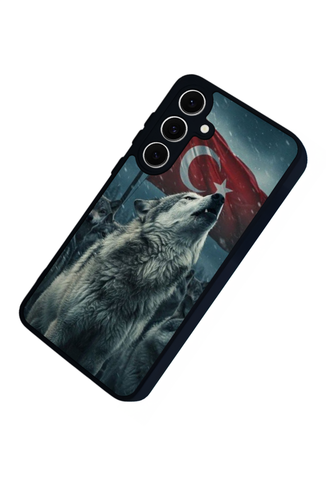 Samsung Galaxy S24 FE Uyumlu Bozkurt Tasarımlı Glossy Premium Kılıf
