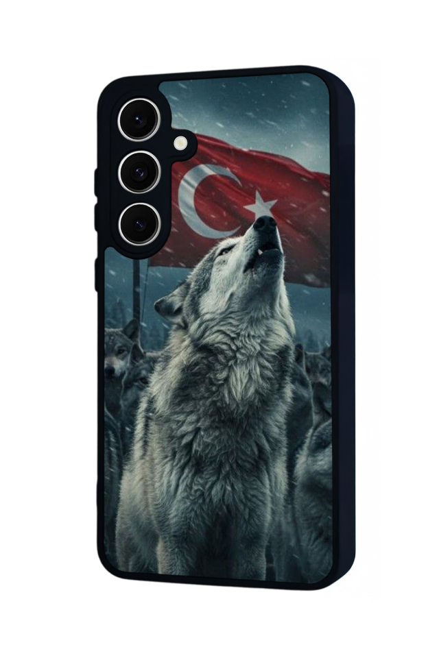 Samsung Galaxy S24 FE Uyumlu Bozkurt Tasarımlı Glossy Premium Kılıf