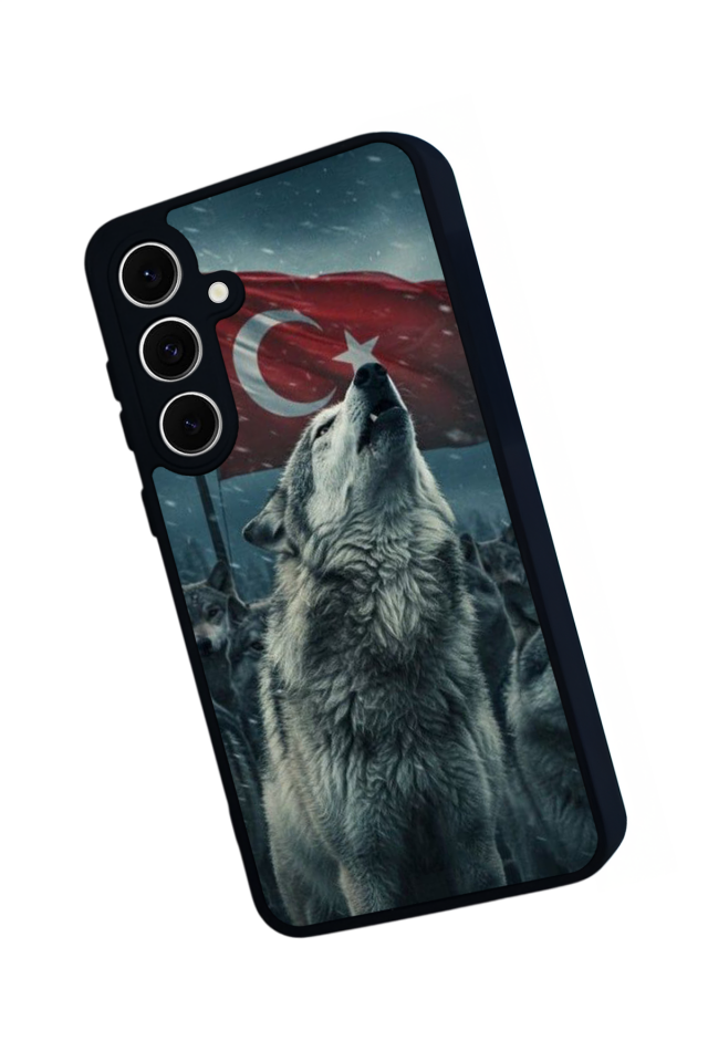Samsung Galaxy S24 FE Uyumlu Bozkurt Tasarımlı Glossy Premium Kılıf