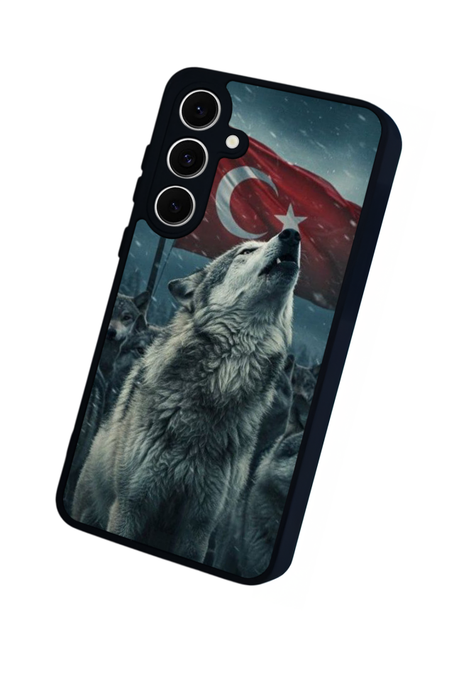 Samsung Galaxy S24 FE Uyumlu Bozkurt Tasarımlı Glossy Premium Kılıf