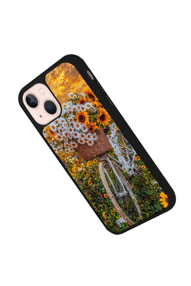 iPhone 15 Plus Uyumlu Cicek Tasarımlı Glossy Premium Kılıf