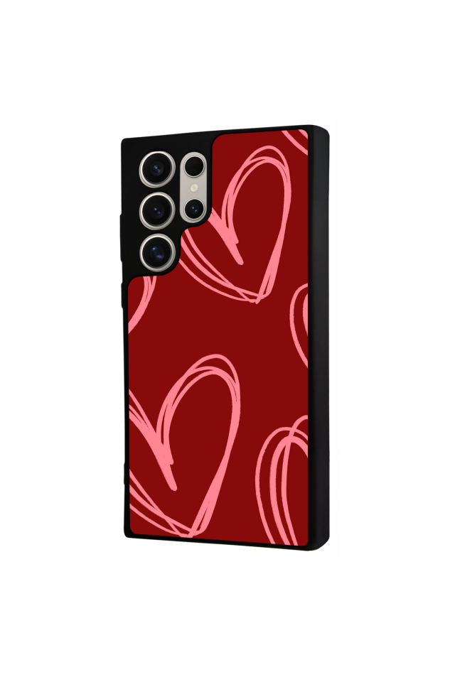 Samsung Galaxy S23 Ultra Uyumlu Kalp Love Tasarımlı Glossy Premium Kılıf