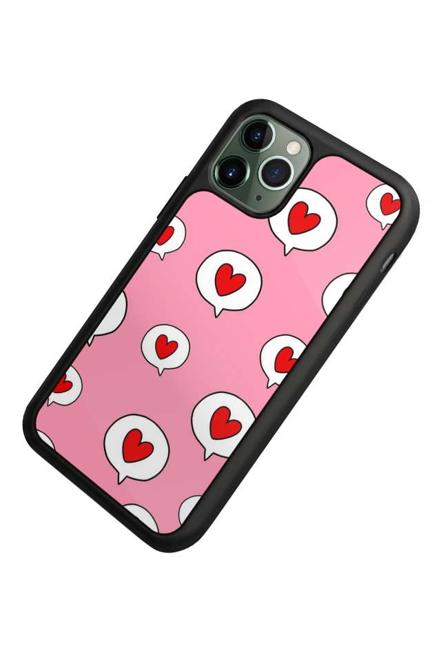 iPhone 11 Pro Uyumlu Kalp Love Tasarımlı Glossy Premium Kılıf