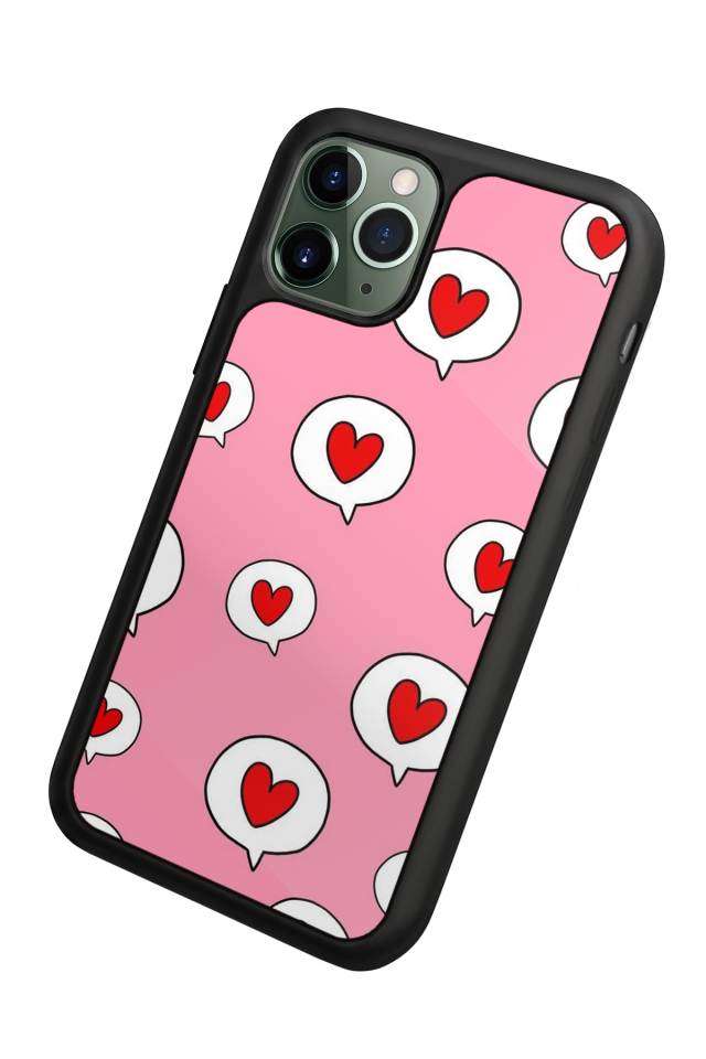 iPhone 11 Pro Uyumlu Kalp Love Tasarımlı Glossy Premium Kılıf