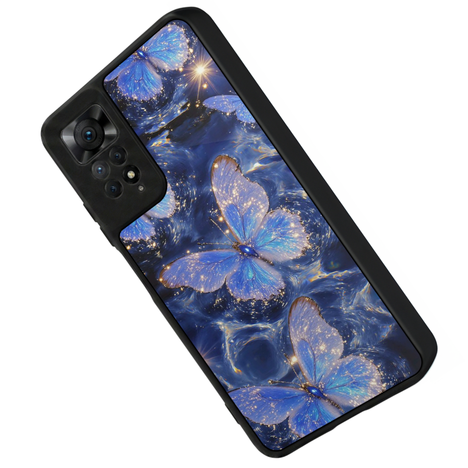 Xiaomi Redmi Note 12 Pro Uyumlu Kelebek Tasarımlı Glossy Premium Kılıf