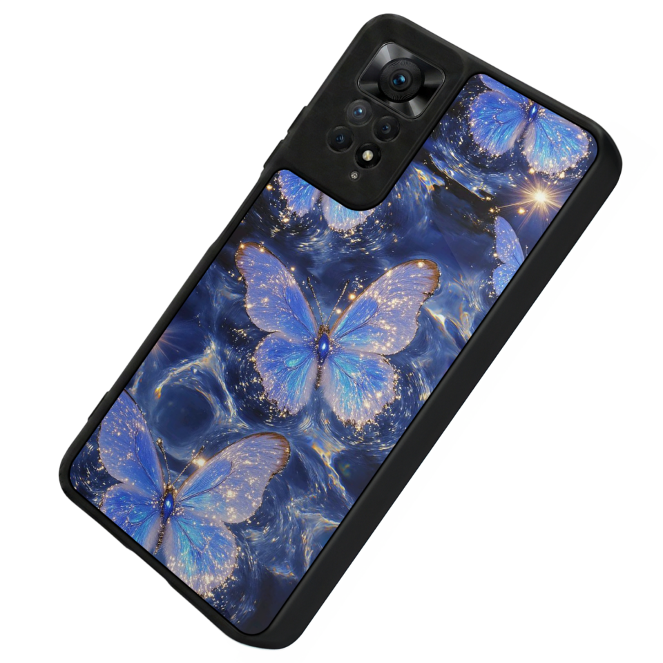 Xiaomi Redmi Note 12 Pro Uyumlu Kelebek Tasarımlı Glossy Premium Kılıf