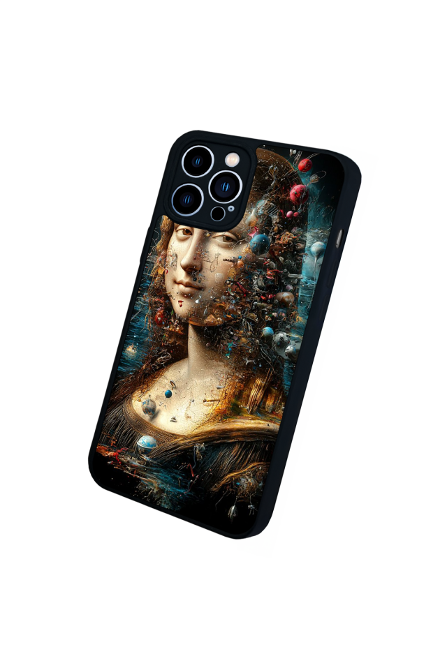 iPhone 12 Pro Max Uyumlu Monalisa Tasarımlı Glossy Premium Kılıf