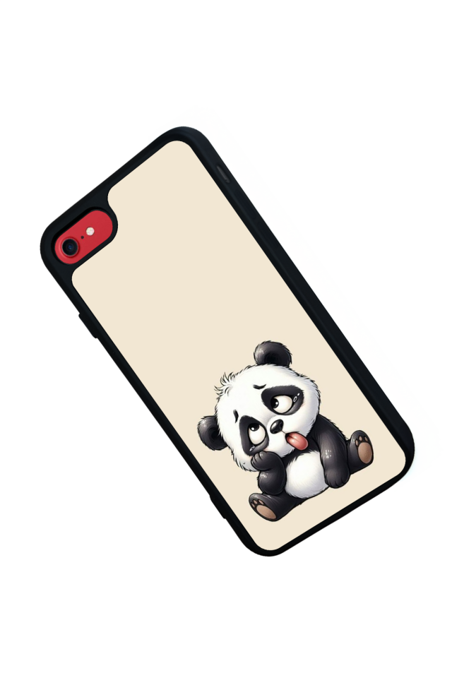 iPhone SE Uyumlu Panda Tasarımlı Glossy Premium Kılıf