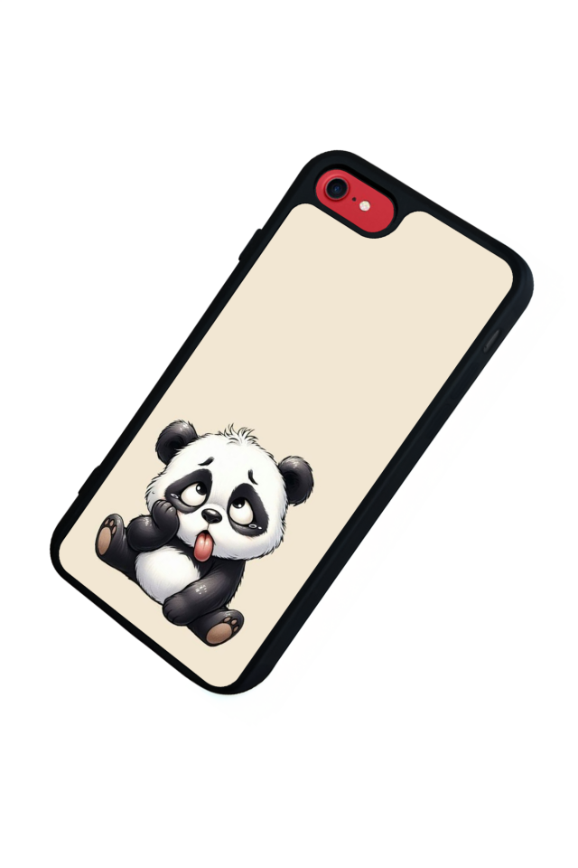 iPhone SE Uyumlu Panda Tasarımlı Glossy Premium Kılıf