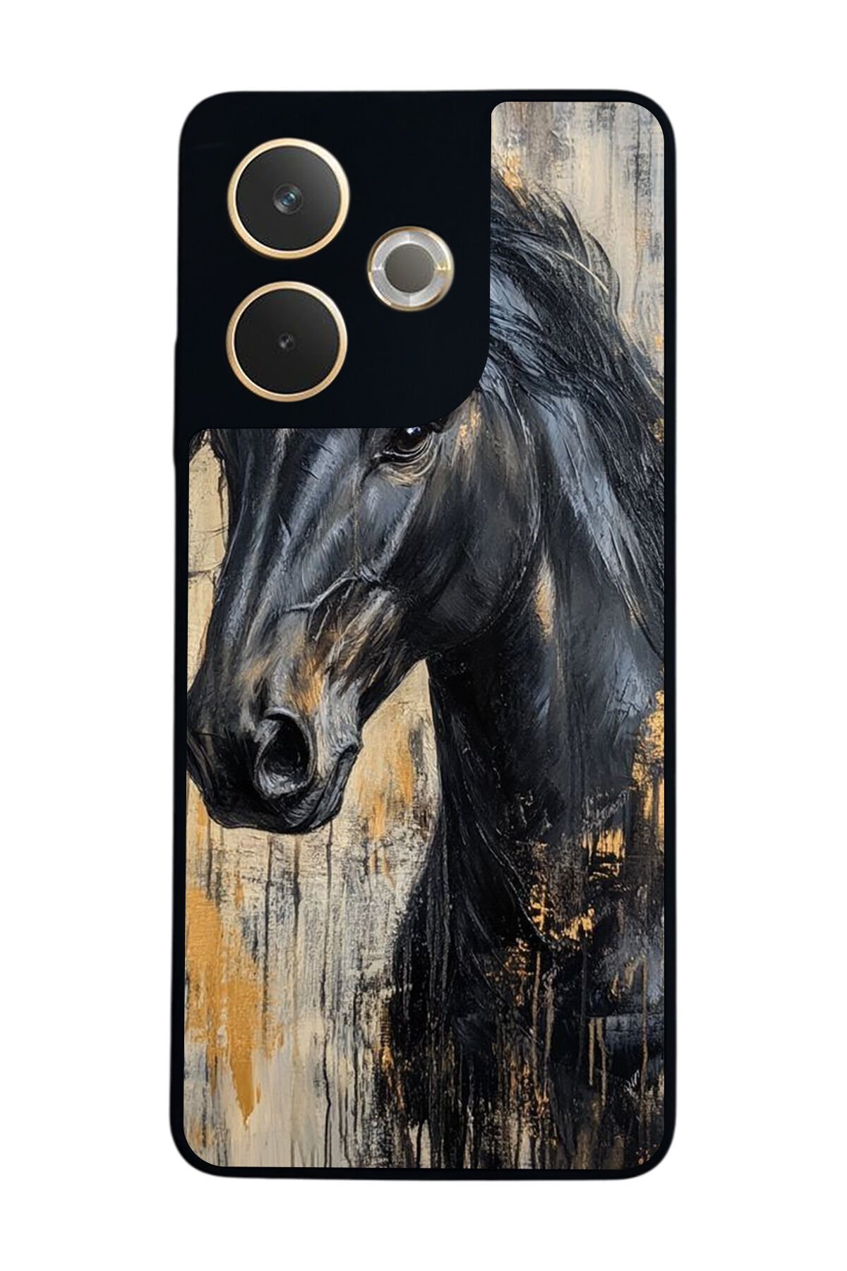 Oppo A5 Pro Uyumlu At Horse Tasarımlı Glossy Premium Kılıf