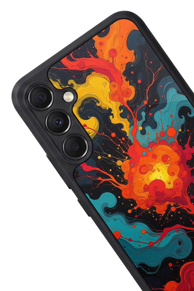Samsung Galaxy M34 Uyumlu Abstract Tasarımlı Glossy Premium Kılıf