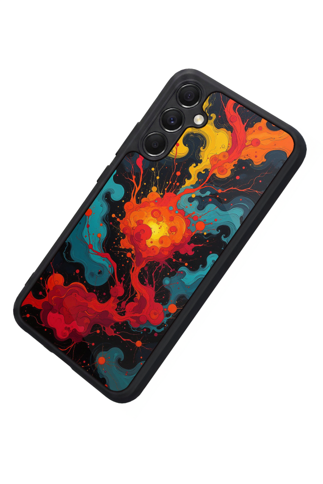 Samsung Galaxy M34 Uyumlu Abstract Tasarımlı Glossy Premium Kılıf