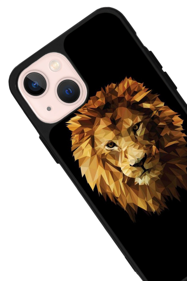 iPhone 14 Plus Uyumlu Aslan Tasarımlı Glossy Premium Kılıf