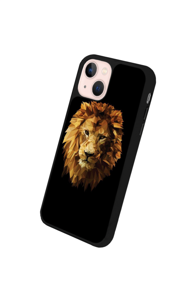 iPhone 14 Plus Uyumlu Aslan Tasarımlı Glossy Premium Kılıf