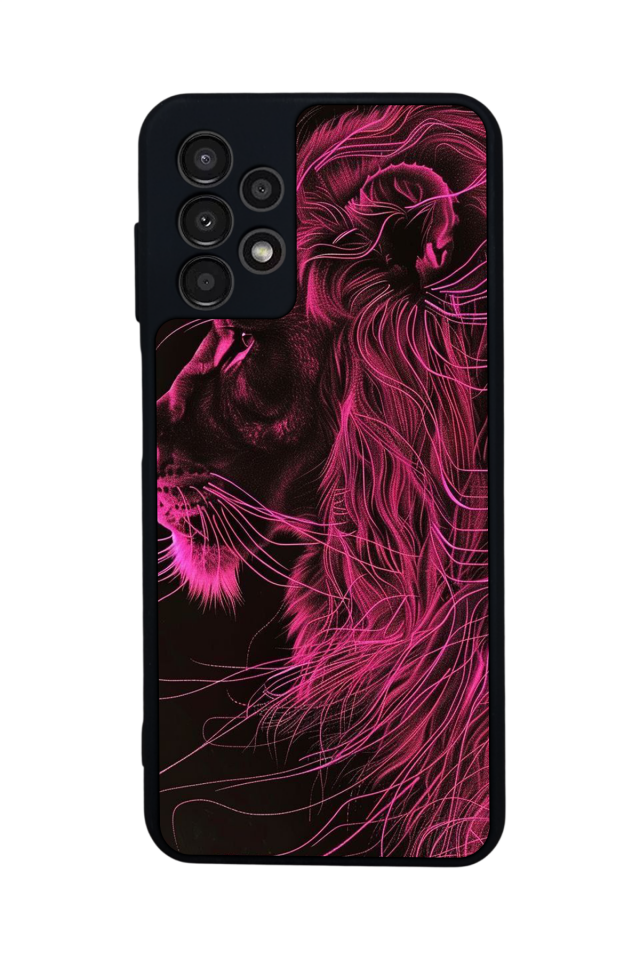 Samsung Galaxy A23 Uyumlu Aslan Tasarımlı Glossy Premium Kılıf