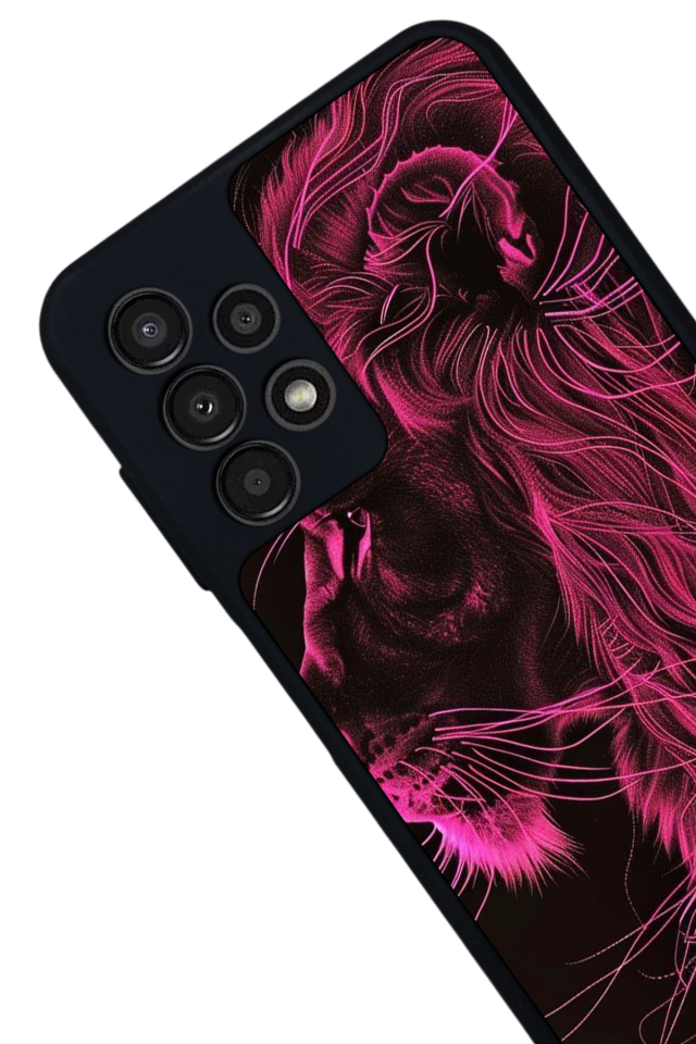 Samsung Galaxy A23 Uyumlu Aslan Tasarımlı Glossy Premium Kılıf
