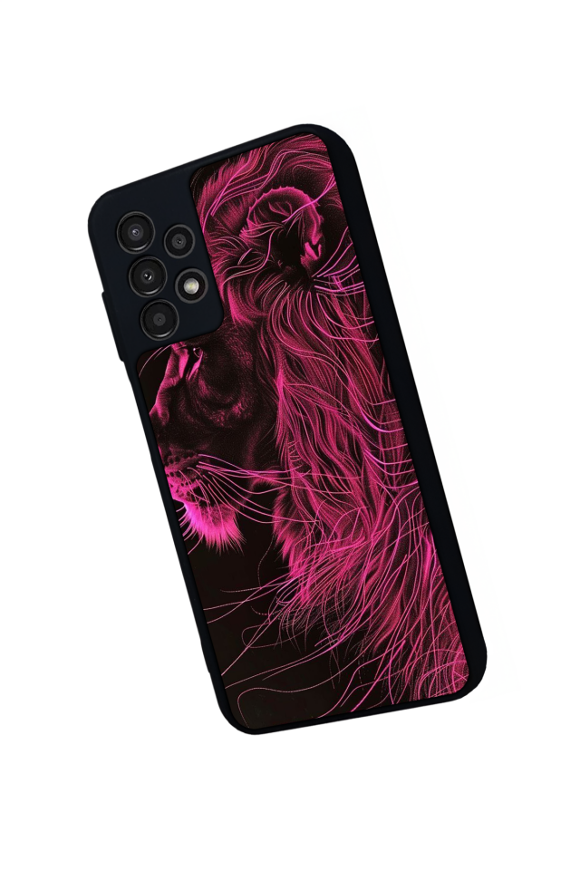 Samsung Galaxy A23 Uyumlu Aslan Tasarımlı Glossy Premium Kılıf