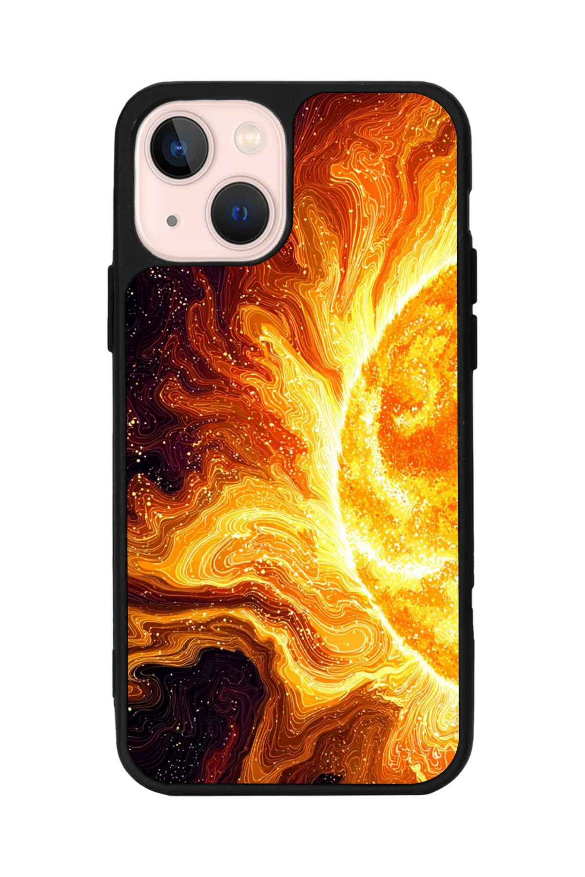 iPhone 15 Uyumlu Güneş Tasarımlı Glossy Premium Kılıf