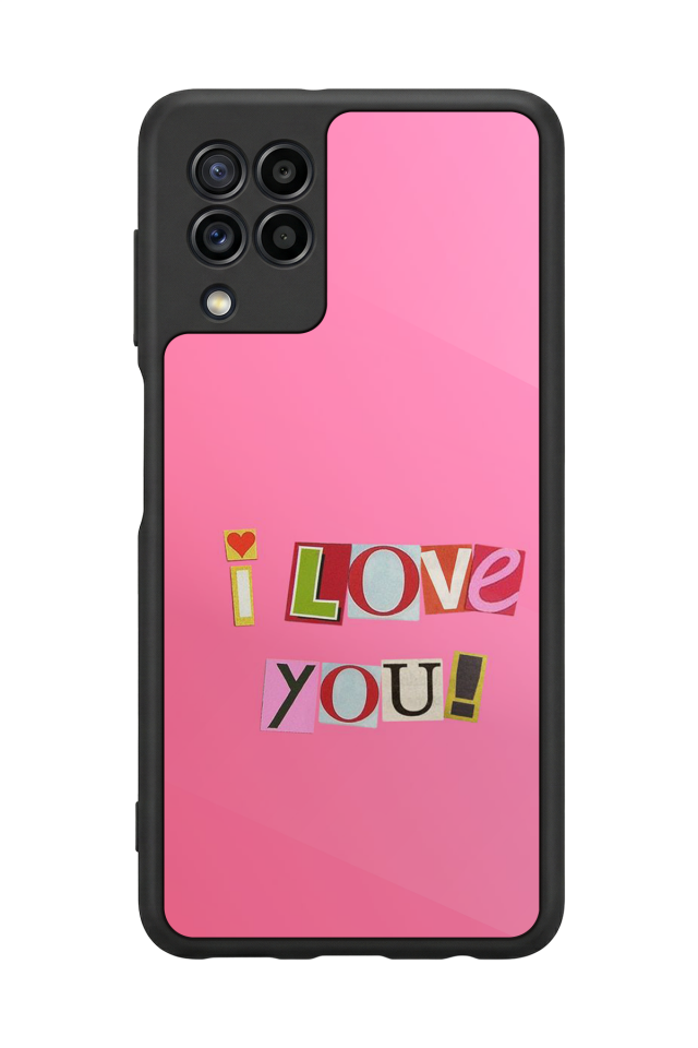 Samsung Galaxy M22 Uyumlu Kalp Love Tasarımlı Glossy Premium Kılıf