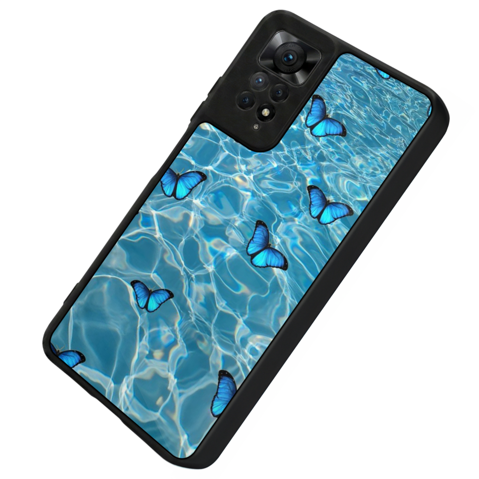 Xiaomi Redmi Note 12 Pro Uyumlu Kelebek Tasarımlı Glossy Premium Kılıf