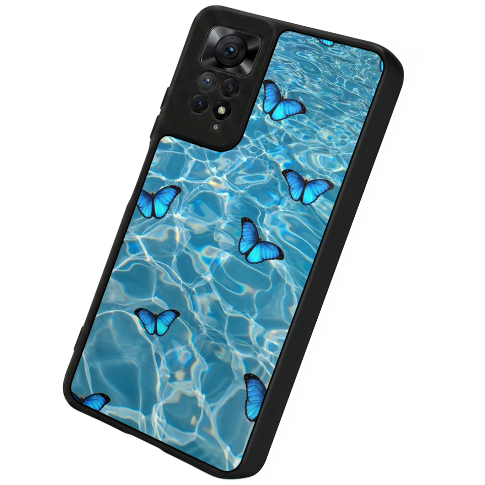 Xiaomi Redmi Note 12 Pro Uyumlu Kelebek Tasarımlı Glossy Premium Kılıf