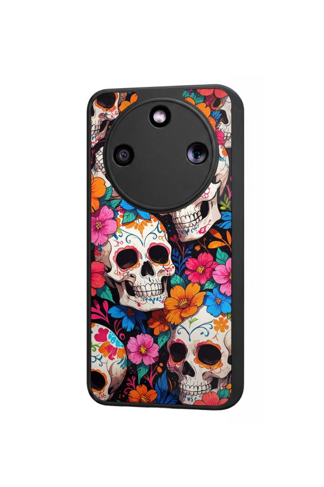 Honor Magic 8 Lite Uyumlu KuruKafa Tasarımlı Glossy Premium Kılıf