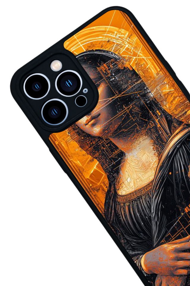 iPhone 12 Pro Max Uyumlu Monalisa Tasarımlı Glossy Premium Kılıf