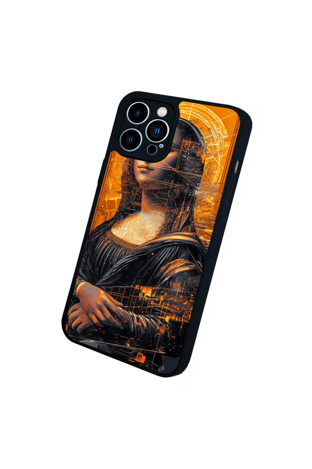iPhone 12 Pro Max Uyumlu Monalisa Tasarımlı Glossy Premium Kılıf