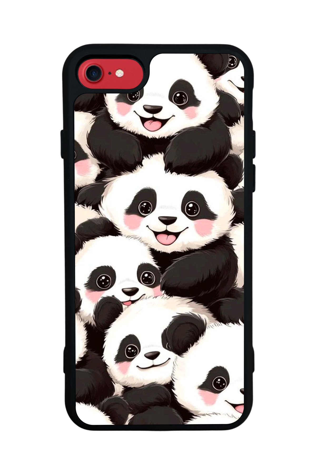 iPhone SE Uyumlu Panda Tasarımlı Glossy Premium Kılıf