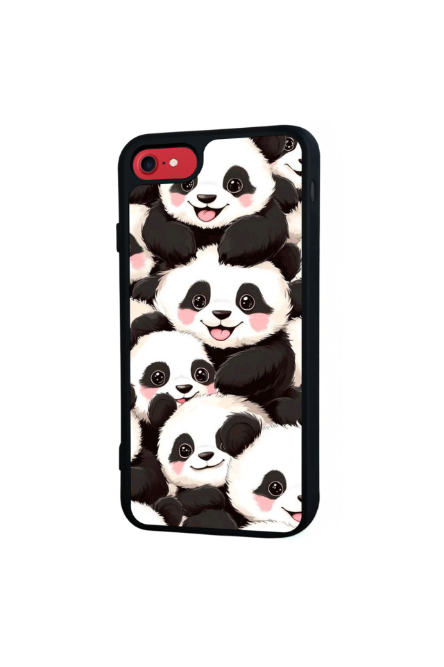 iPhone SE Uyumlu Panda Tasarımlı Glossy Premium Kılıf