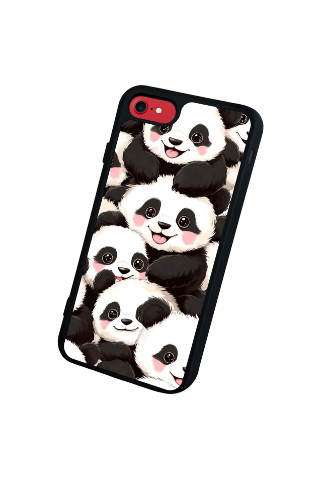 iPhone SE Uyumlu Panda Tasarımlı Glossy Premium Kılıf