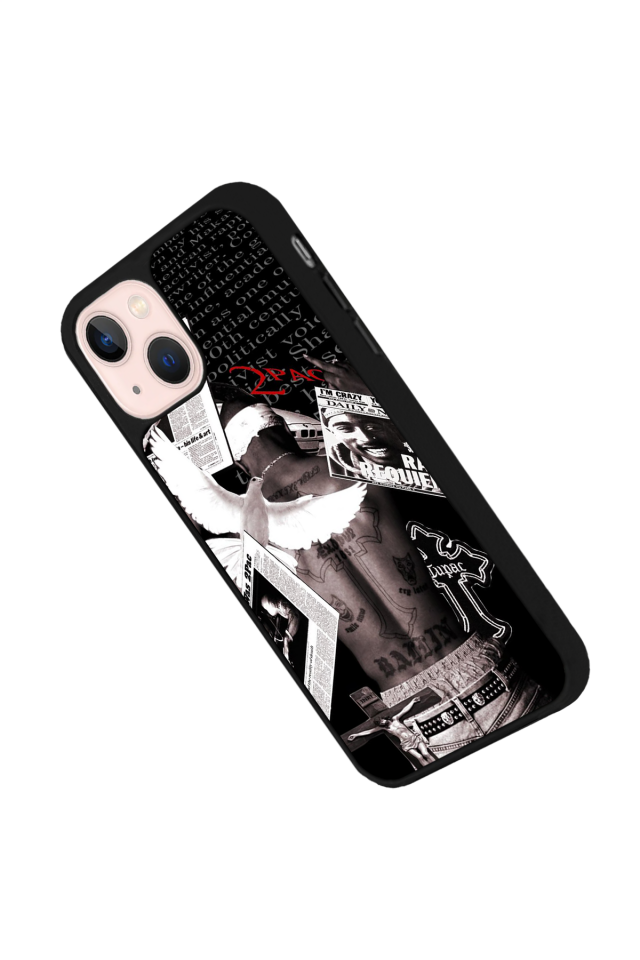 iPhone 14 Plus Uyumlu Tupac Tasarımlı Glossy Premium Kılıf