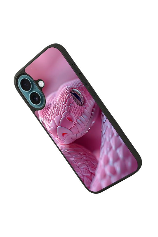iPhone 16 Plus Uyumlu Yılan Tasarımlı Glossy Premium Kılıf