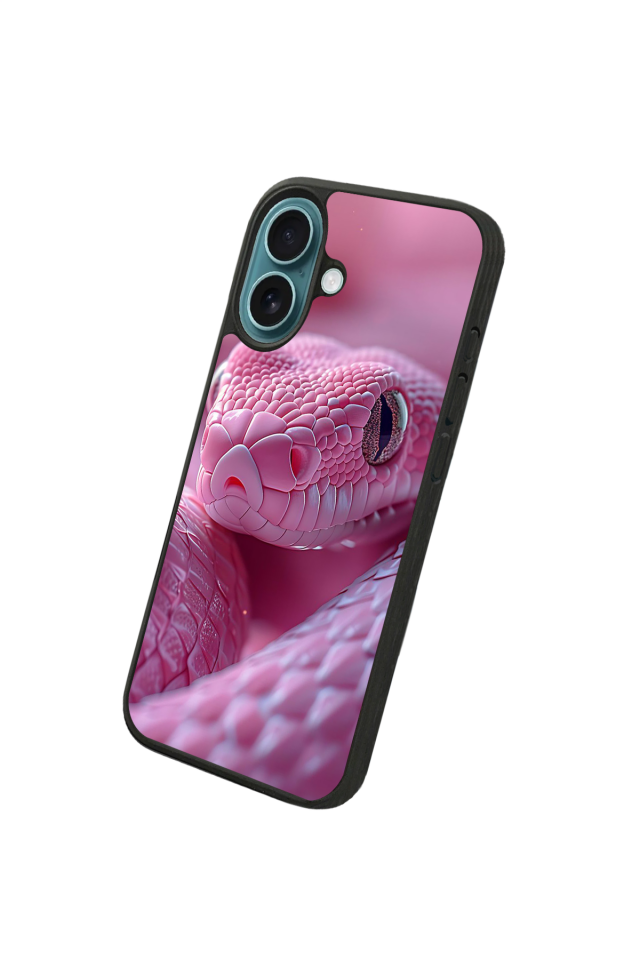 iPhone 16 Plus Uyumlu Yılan Tasarımlı Glossy Premium Kılıf