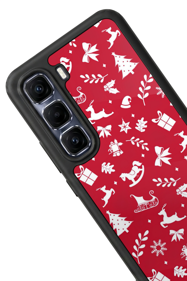 Infinix Hot 60 Pro Plus Uyumlu Yilbasi Christmas Tasarımlı Glossy Premium Kılıf