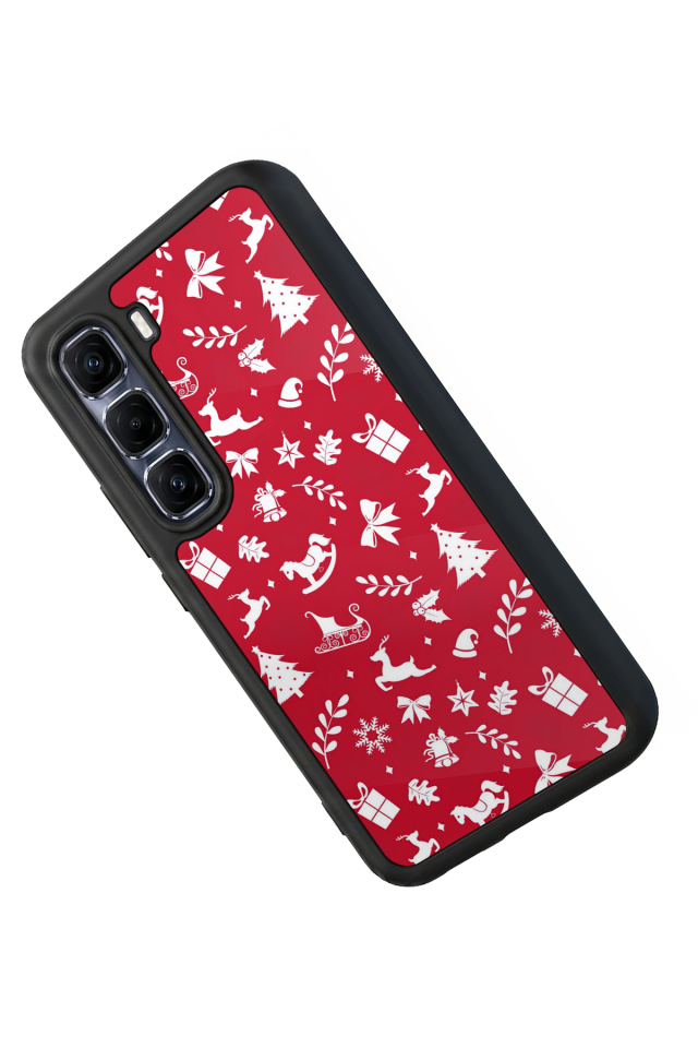 Infinix Hot 60 Pro Plus Uyumlu Yilbasi Christmas Tasarımlı Glossy Premium Kılıf