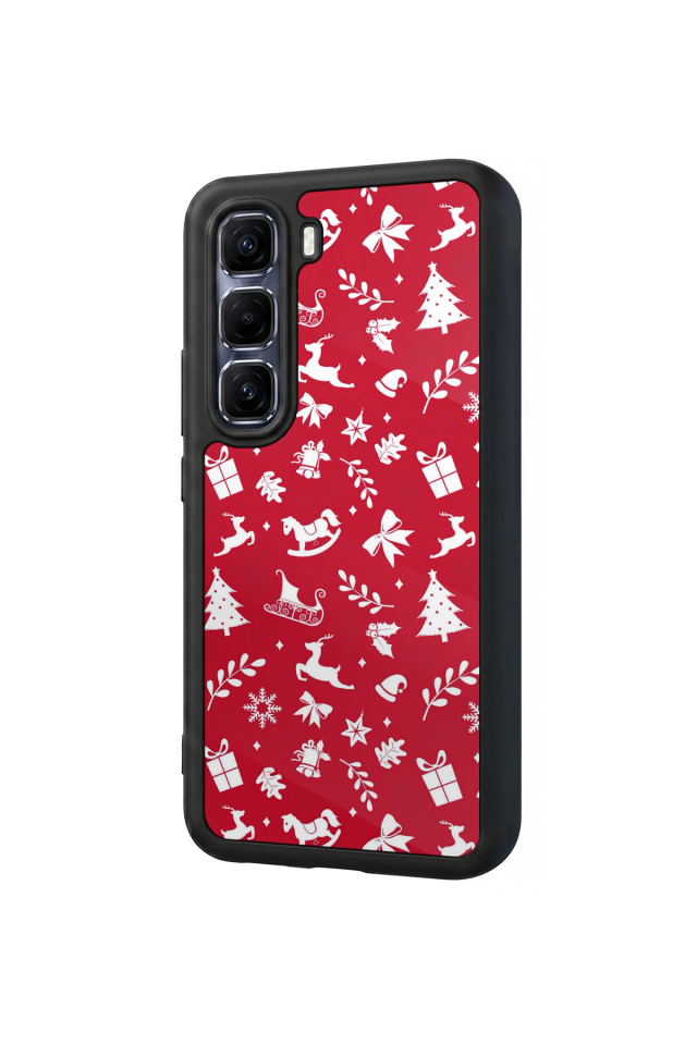 Infinix Hot 60 Pro Plus Uyumlu Yilbasi Christmas Tasarımlı Glossy Premium Kılıf